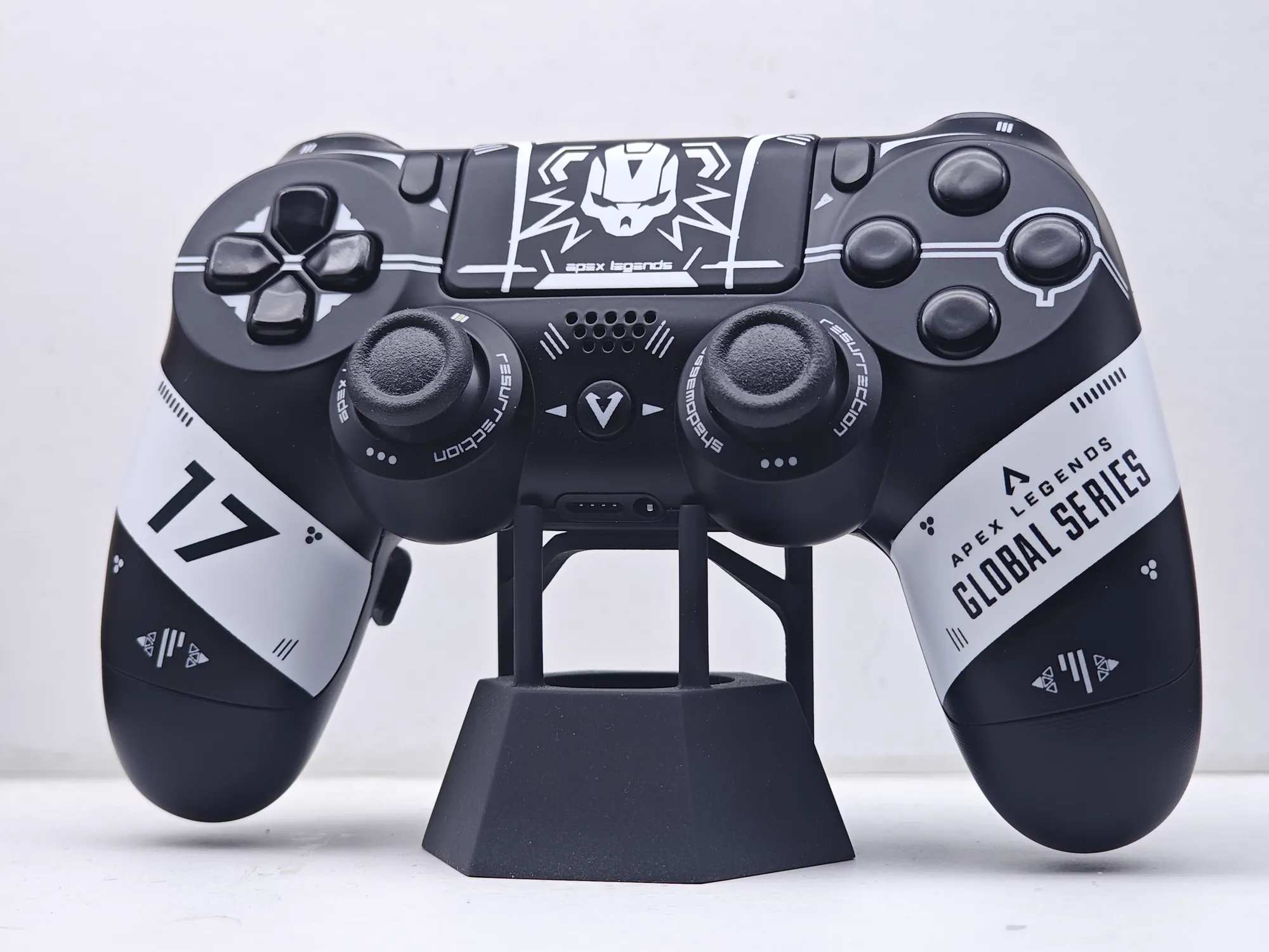 Black and white graphic custom controller